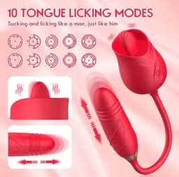 Rose Thrusting & Licking Vibrator detail view 2 thumbnail