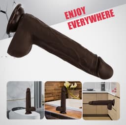7” Remote Control Dildo - Black Bull detail view 3 thumbnail