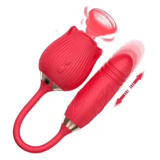 Rose Thrusting & Sucking Vibrator main view thumbnail