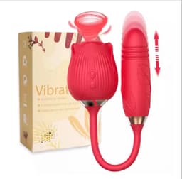 Rose Thrusting & Sucking Vibrator detail view 3 thumbnail