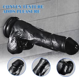 6–7 Inch Black Stallion Dildo detail view 2 thumbnail