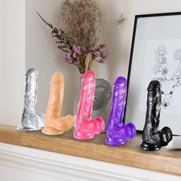 6–7 Inch Pink Tranparent Dildo detail view 2 thumbnail