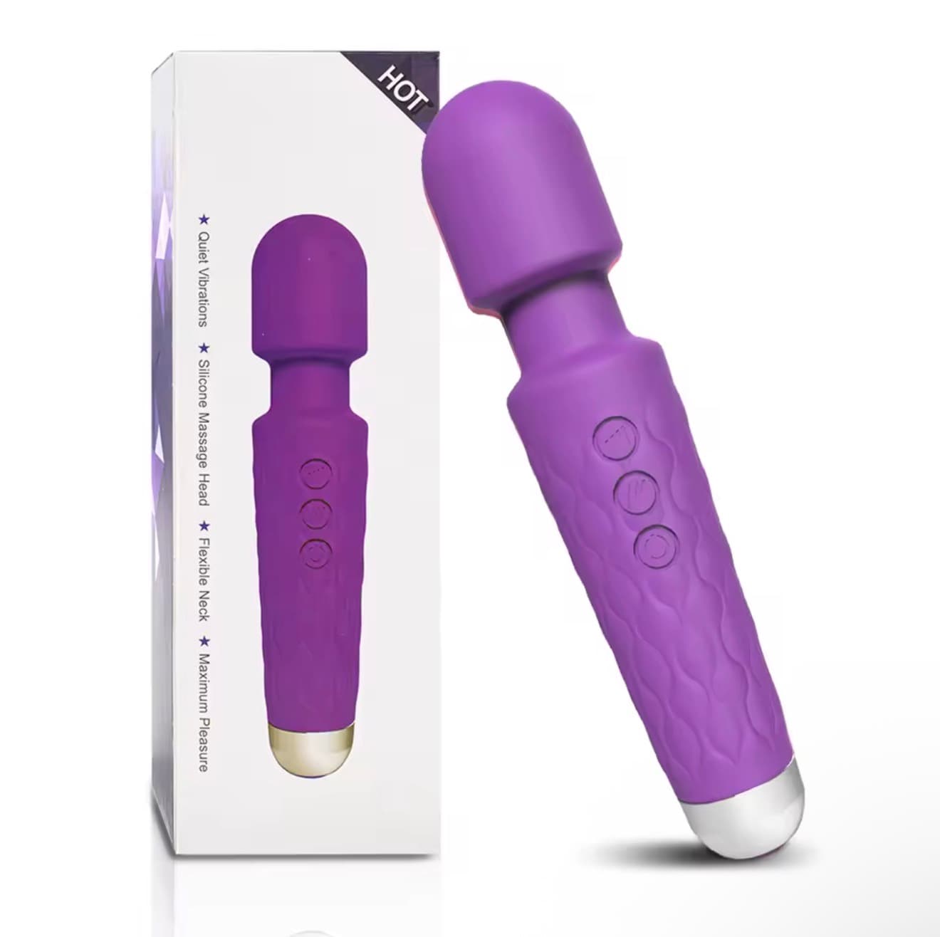 Wand Vibrator (Purple) - rechargeable vibrators Ghana - PleasureToysGH