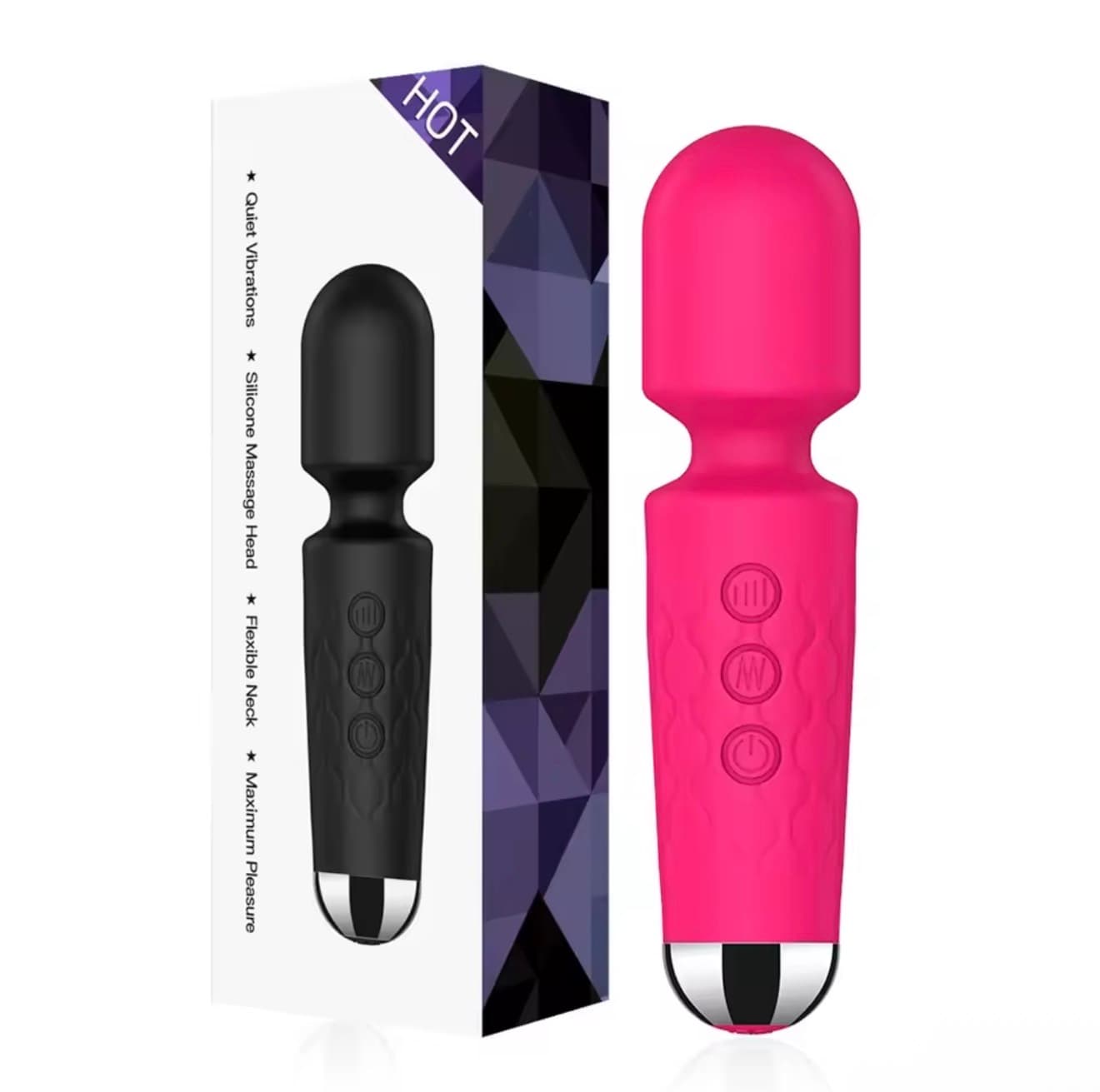 Mini Wand Vibrator(Pink) - rechargeable vibrators Ghana - PleasureToysGH