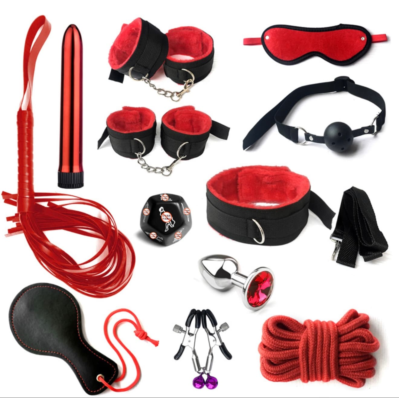 BDSM Kits (Red) 12 Set - rechargeable bdsm Ghana - PleasureToysGH